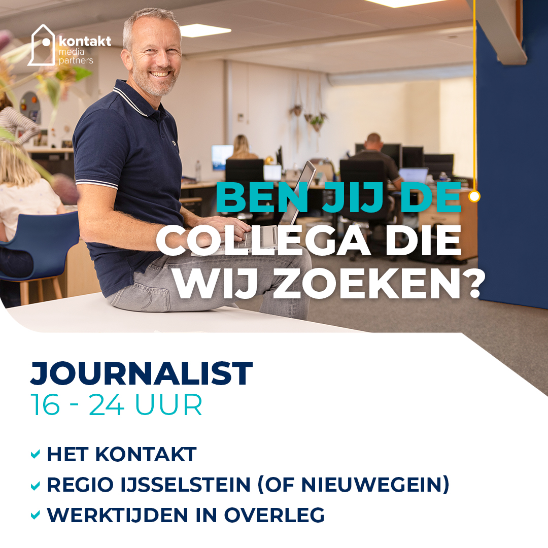 Ben jij een enthousiaste schrijver uit de regio #IJsselstein of #Nieuwegein? Solliciteer voor #journalist van Het Kontakt Zenderstreeknieuws. In deze rol speur je naar lokale verhalen en maak je aansprekende artikelen.

Ga naar kmp.nl/vacatures en solliciteer! #vacature