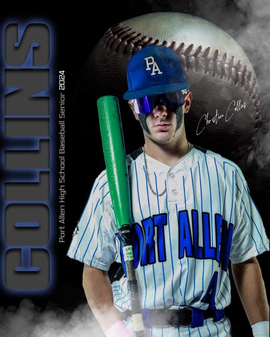 IT'S SENIOR NIGHT!!! 💙🤍 Come out and Support our Senior Christian Collins... Senior Night starts at 4:30 pm and the game against St. Helena will follow at 5 pm.