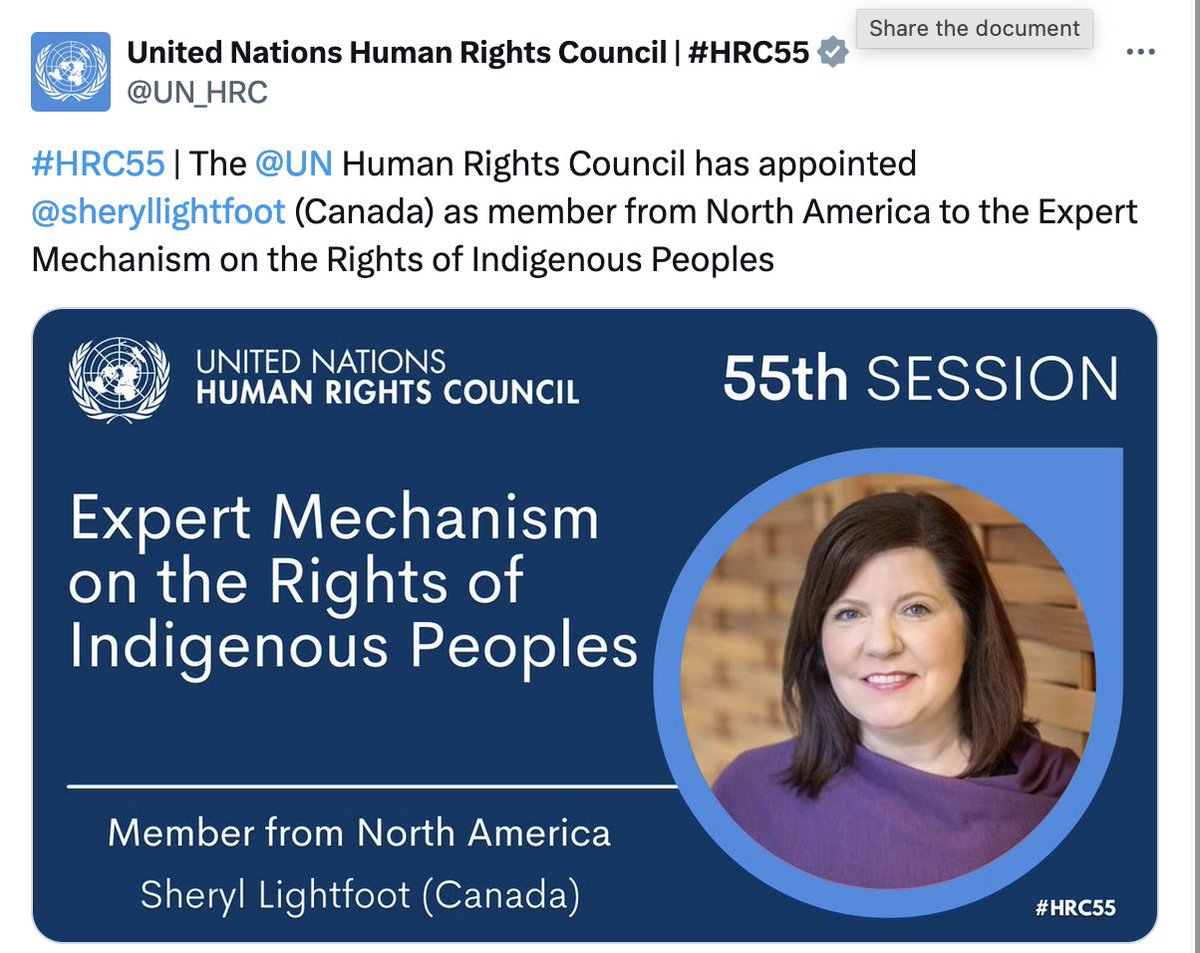 I am very honoured to be reappointed for a second term on the UN Expert Mechanism on the Rights of Indigenous Peoples. I look forward to another three years in the role, working to advance the implementation of the UN Declaration on the Rights of Indigenous Peoples.