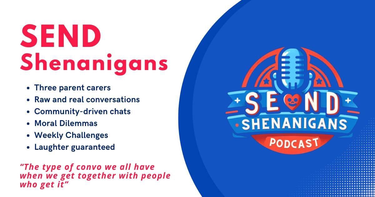 What a response we have had to our launch. The feedback has been beyond all of our expectations 🫶🏻🥰 We are now live on Apple, Spotify, Amazon, Deezer and more. Just search “SEND Shenanigans” wherever you listen to your podcast. #SEND #Parenting @LifeAspland @IslasVoice