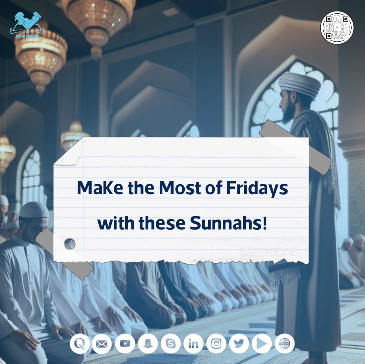 🌟  Make the Most of Fridays with these Sunnahs!

#Friday #Jumuah #Sunnah #Blessings #Islam

#DivineWisdom
 #IslamicStudies #EnlightenmentWithKnowledge
#Juz'ul Muneeb