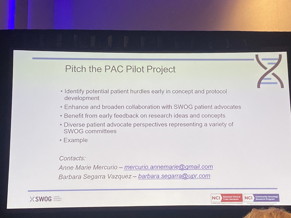 “Behind every data point is a person.” Proud of our #SWOG #patientadvocates’ ceaseless commitment! @SWOG @SupportingSWOG