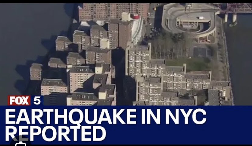 What the hell is going on out here earthquake in NYC son my house Shook