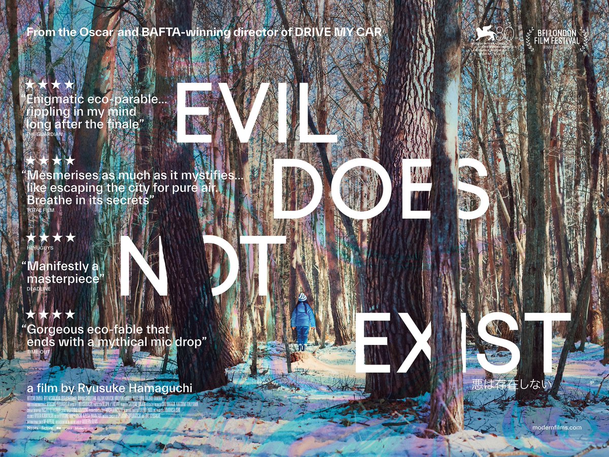 From concept to realisation, jump into the making of our EVIL DOES NOT EXIST poster. Designed by Sam Ashby, it was the original image of the girl in the forest which made him think of both “our connection to and disconnection from nature” Read more here: modernfilms.com/themodernline/…