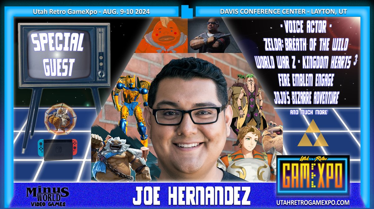 We would like to welcome @JoeHernandezVO as a special guest of the Utah Retro GameXpo. Get your tickets here: utahretrogamexpo.com/event-passes #UtahRetroGameXpo #URGX #gamingexpo #retrogaming