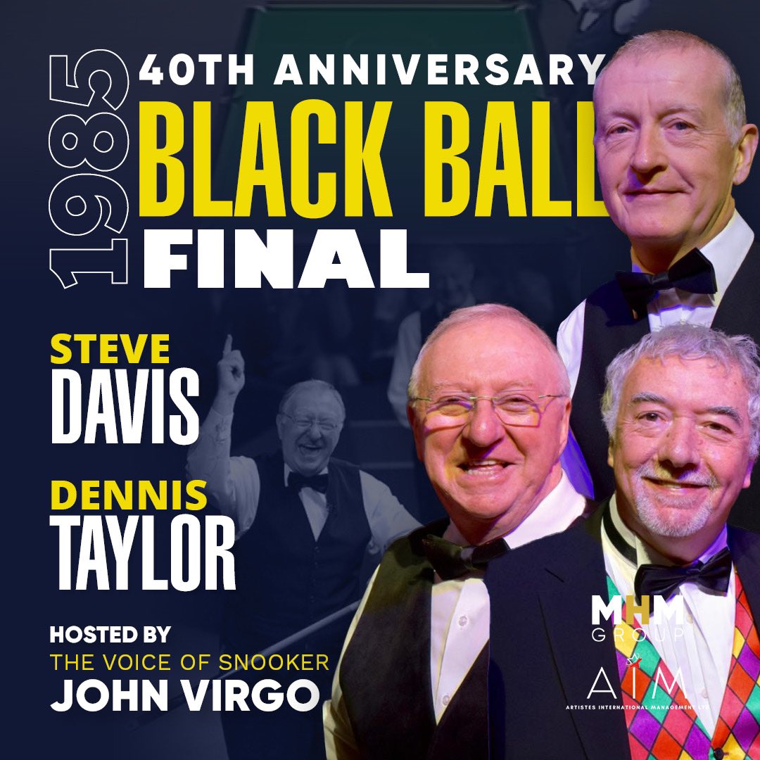 18.5 million people stayed up to watch the snooker final. We celebrate this with a UK tour as the lads recreate that famous match, 2025 tour dates announced soon. @dennistaylor147 @SteveSnooker @jvofficialjv @MHMMediaGroup