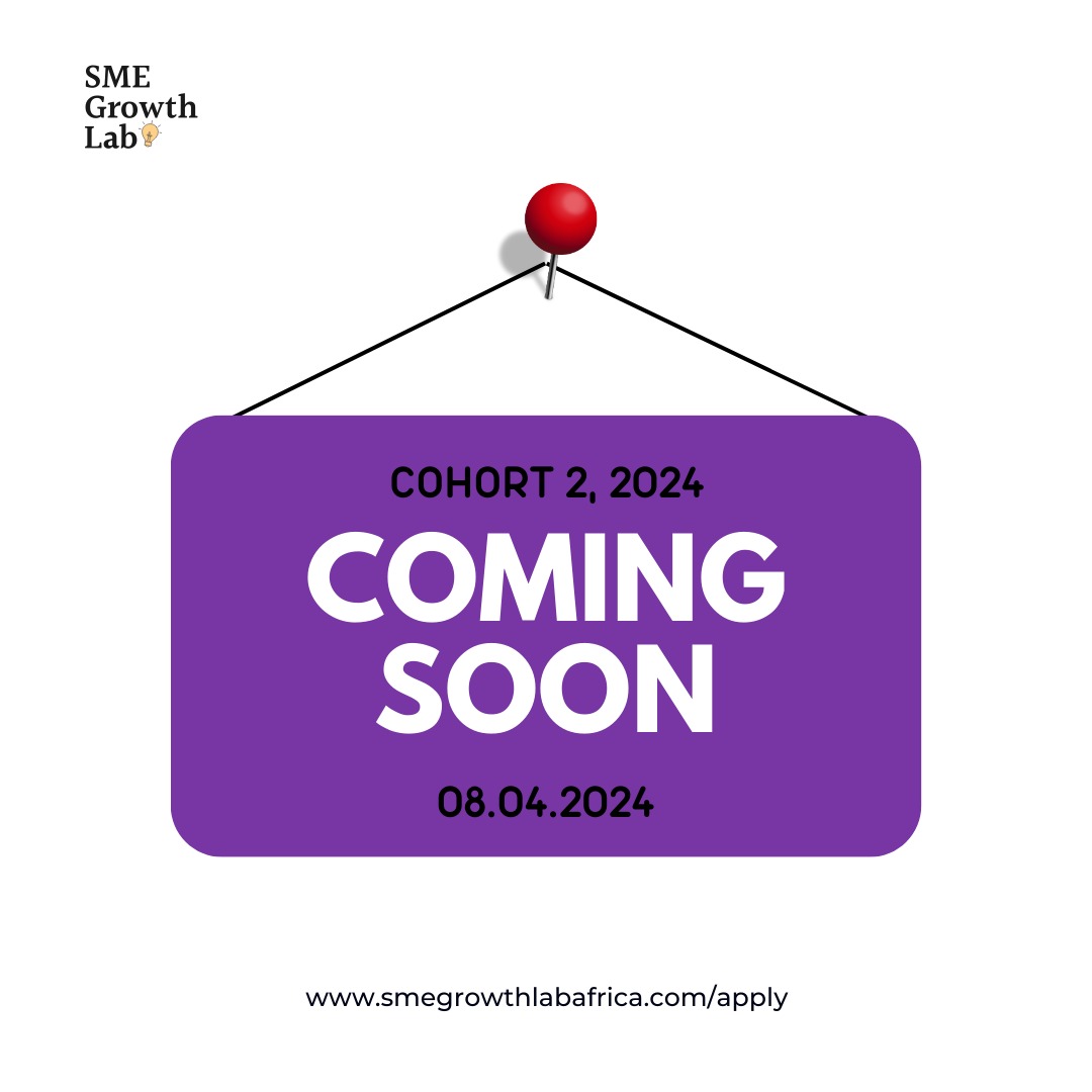 Who's excited for COHORT 2, 2024? Applications open 9am on Monday, 8th of April 2024. For more info, visit smegrowthlabafrica.com/apply #SMEGrowthLabAfrica