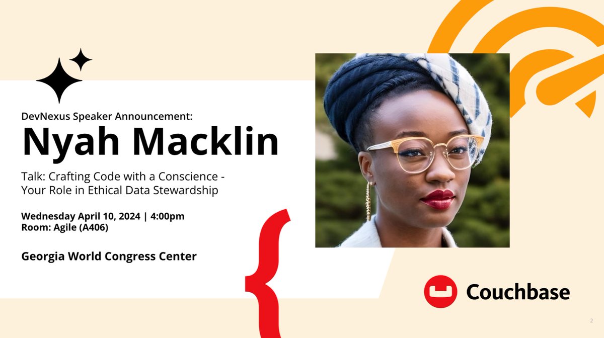 SO EXCITED to announce that I’m  speaking at <a href="/devnexus/">Devnexus</a> in Atlanta, GA! 

Learn to “Craft Code With a Conscience: Your Role in Ethical Data Stewardship” at 4pm on April 10 in room (Agile) A406

Excited to see the homies too! <a href="/LawrenceDCodes/">LawrenceDCodes</a> <a href="/virtualized6ix/">Marino Wijay 🇨🇦</a> Anyone else going?