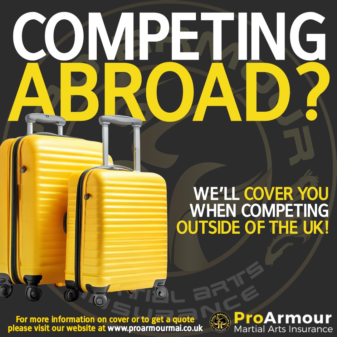 Get peace of mind when competing abroad - our main cover includes Travel Insurance when competing outside the UK! ✈️ For further information, or to get a quote, please head over to our website proarmourmai.co.uk 🔗 #martialarts #insurance #karate #mma #kickboxing