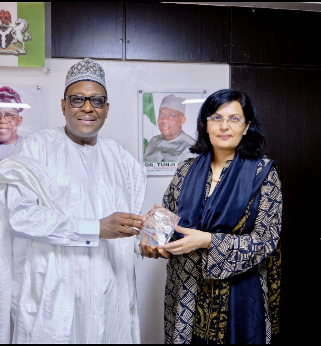 muhammadpate's tweet photo. Our discussion today with the Gavi, the Vaccine Alliance team, @gavi, centered around ongoing efforts, in line with the Nigerian Health Sector Renewal Investment Program, #NHSRIP, to reform the country’s healthcare system. The focus was on enhancing routine immunization and reducing the number of zero-dose children through collaboration with subnational entities, including traditional leaders, as a critical step towards improving overall population health outcomes.

Thank you, Senator Dr. Sania Nishtar, @SaniaNishtar, for prioritizing Nigeria as a base country for GAVI’s work just 14 days into your new role. Your clear commitment to supporting the sector-wide framework to improve vaccination rates and reduce disparities, nationally and within communities, aligns with the new path we have charted for our primary healthcare system.

As agreed, we will work as One Team to strengthen governance, boost transparency and accountability, and address fiscal decentralization as warranted by Nigeria’s federal system. Most importantly, we will deliberately enlist the active involvement of our citizens in decision-making and implementation processes to ensure that the healthcare system is reflective of and responsive to the needs of the population.

Moving forward, the partnership between Nigeria and Gavi will be crucial in shaping a healthier future for the country. It’s a journey towards a stronger healthcare system that can withstand the present and future challenges, ensuring that every Nigerian has access to improved quality healthcare in line with the Renewed Hope Agenda of President Tinubu @officialABAT and the #UHC.