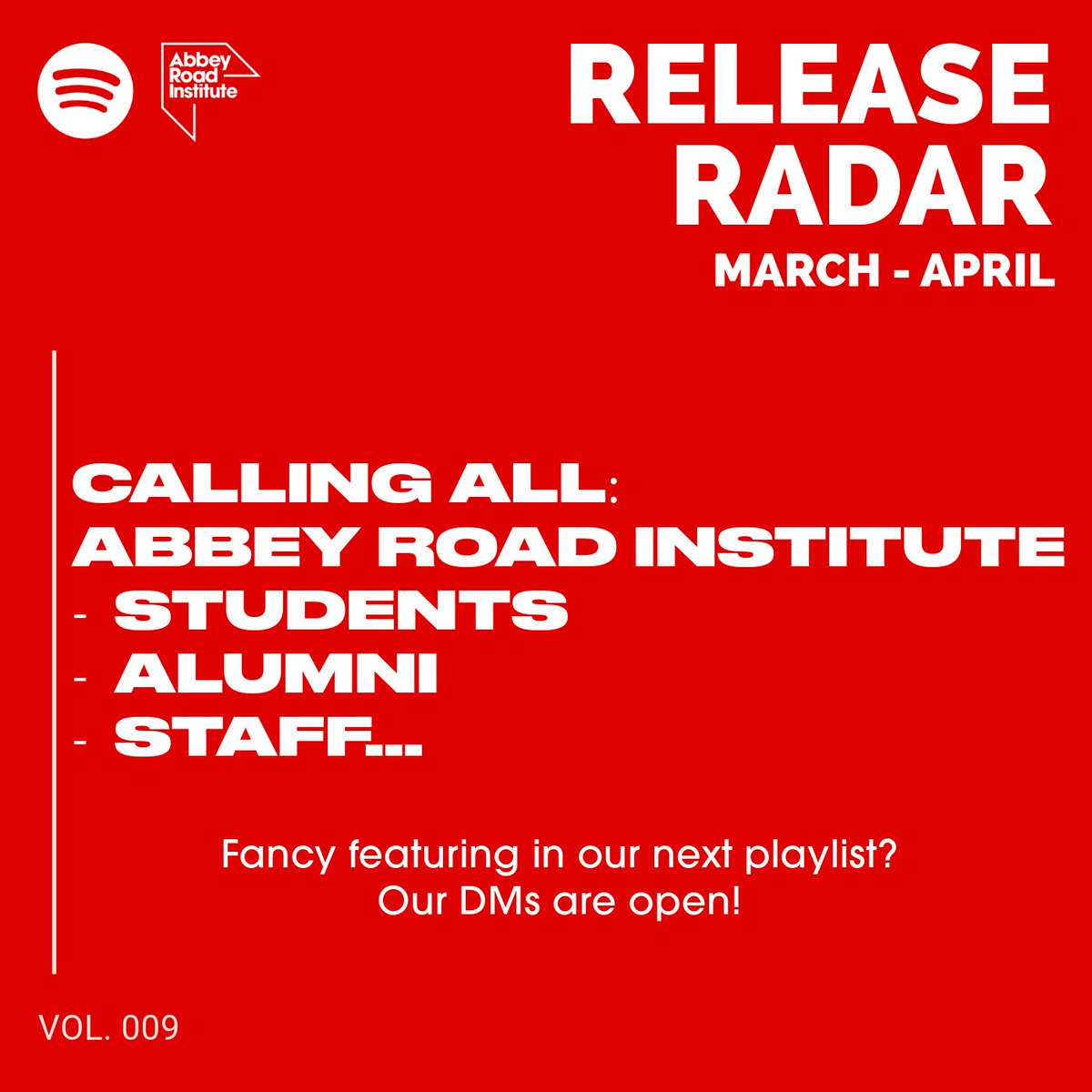 🌟MARCH - APRIL RELEASE RADAR CALLOUT 🌟⁠ ⁠ Fancy featuring in our next playlist? ⏯️⁠ ⁠ Submission Deadline: Thursday 18th April 🕰️⁠ ⁠ What we need: Track Title || Spotify Link || Your Instagram Handle⁠ ⁠ Our DMs are open 🔓⁠