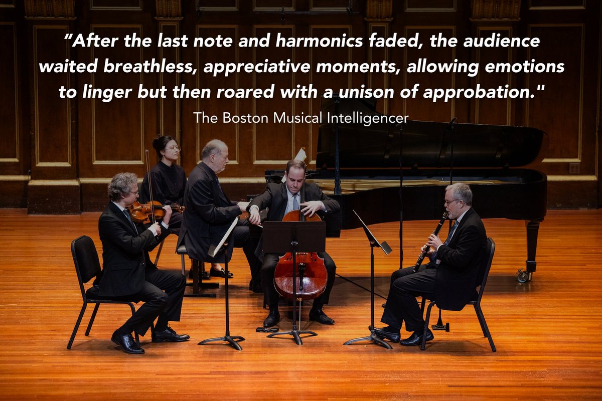 What a joy to perform with @BostonSymphony musicians Alexander Velinzon, Blaise Déjardin, and William R. Hudgins. I'm grateful to the warm-hearted audiences for their incredible reception — Thank you to everyone who joined us! Photo: Robert Torres