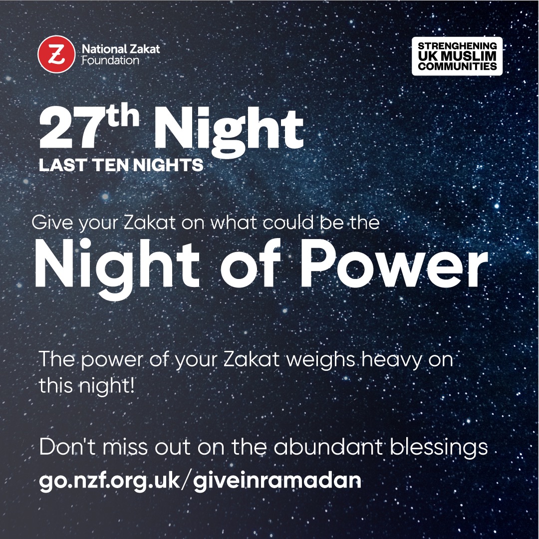 ✨🌙 Tonight could be #Laylatul Qadr - better than a thousand months! On this blessed night, don’t forget those in your community facing hardships like struggling to keep their roof over their heads or feed their children. Give your #Zakat locally: go.nzf.org.uk/giveinramadan