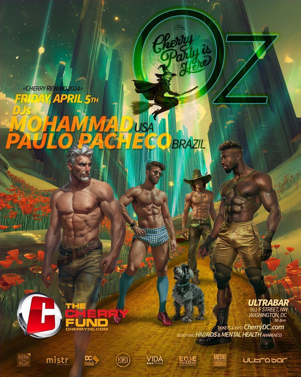 TONIGHT - RETURN TO OZ - dj Mohammad (Atlanta), dj Paulo Pacheco / Friday, April 5, 2024 / 10:00 PM – 3:00 AM / Ultrabar / 911 F Street, NW / buff.ly/3OFvpFU / #Community #CreatingCommunity #CharityBenefit