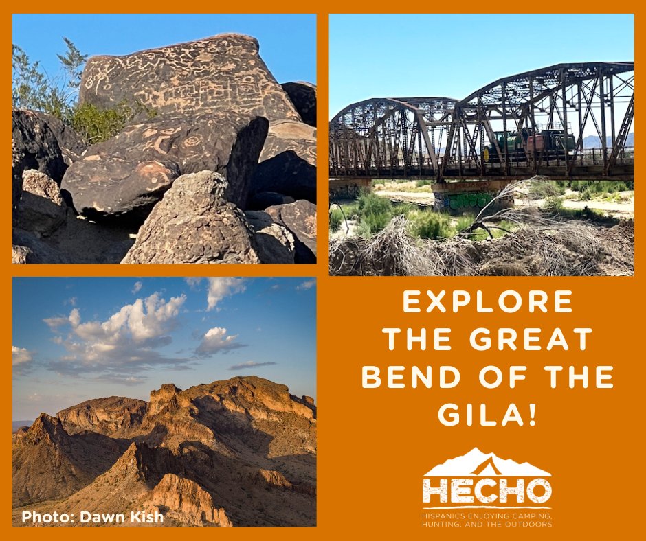 If you haven’t visited the #GreatBendoftheGila, we encourage you to explore it! Check out these sites: •Painted Rock Petroglyph Site and Campground •Gillespie Dam and Bridge •Saddle Mountain More in respectgreatbend.org/visit. #RespectGreatBend @RspctGreatBend