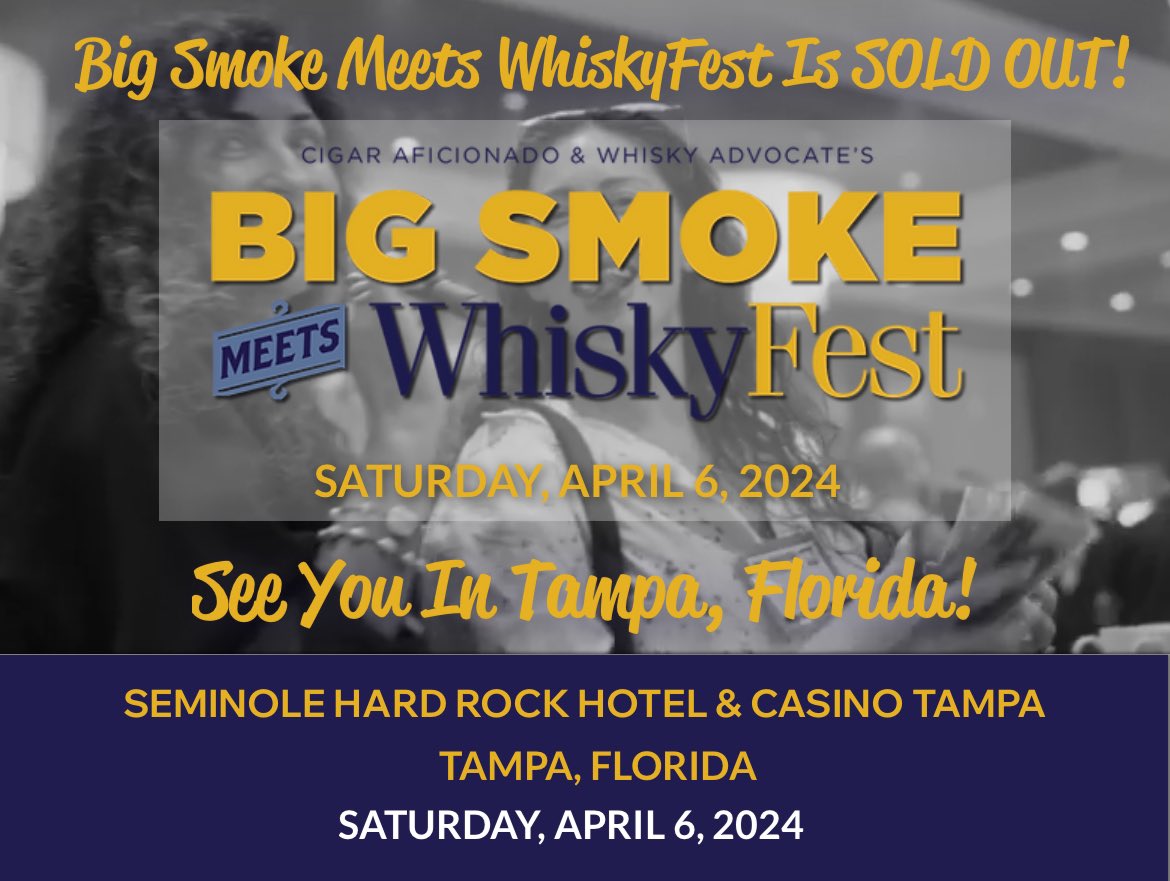 In the air again—heading to Tampa for Big Smoke Meets WhiskyFest!