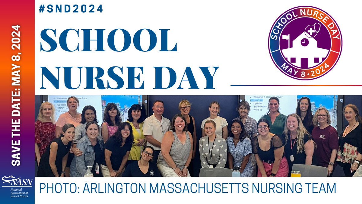 Celebrate National School Nurse Day on May 8! schoolnurseday.org. #SND2024 #SchoolNurses @ArlingtonMAPS #celebrateschoolnurses