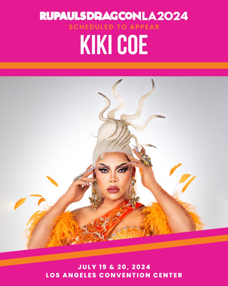 Keep Kiki Coe’ing! 🇨🇦✨ #CanadasDragRace Season 4 star @coekiki is coming to @rupaulsdragcon - the largest gathering of #DragRace queens in the WORLD! 🌴 🎟️ #DragCon LA tickets on sale at rupaulsdragcon.com 🗓️ July 19 & 20 📍 L.A. Convention Center