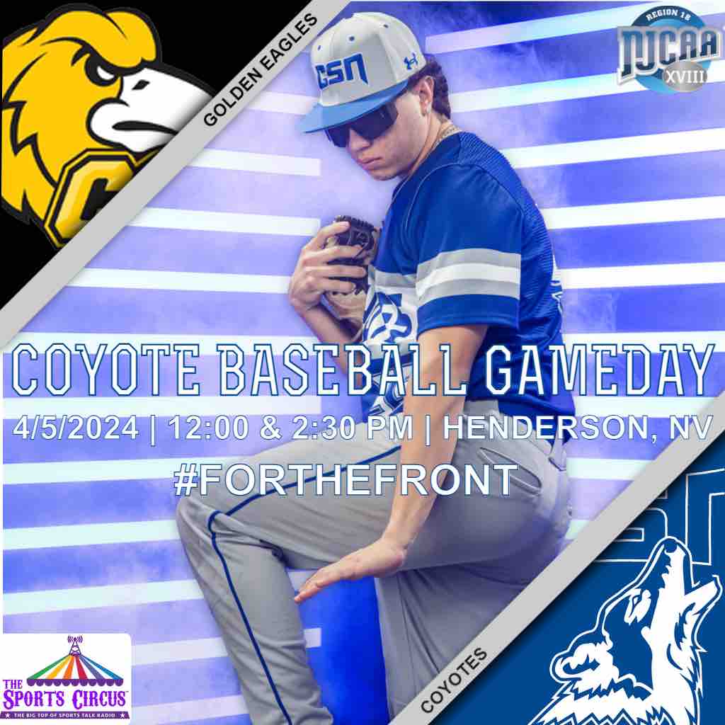 ⚾ GAMEDAY DOUBLEHEADER ⚾ 🆚 | Southern Idaho Golden Eagles 📆 | April 5, 2024 ⌚ | 12:00 PM & 2:30 PM 🏟️ | Morse Stadium 📍 | Henderson, NV 📺 | SWAC Network scenicwestnetwork.com/csn/ 🐺⚾️ #ForTheFront #BeatTheGoldenEagles @csncoyote