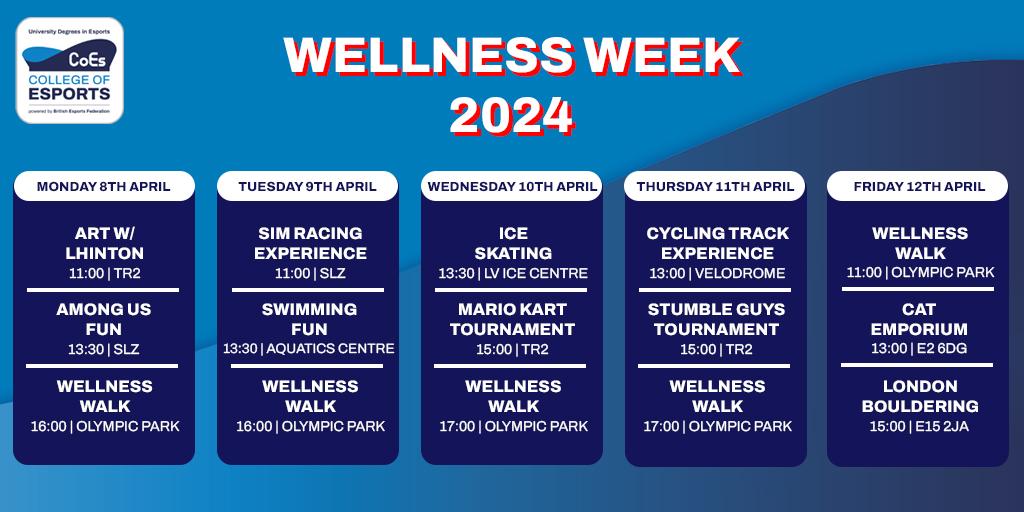 WELLNESS WEEK APRIL 2024! 🏊 To welcome our students back from their Easter break, we will be hosting another Wellness Week! From swimming to visiting a Cat Cafe, there are lots of exciting things in store for our current students next week! ⭐