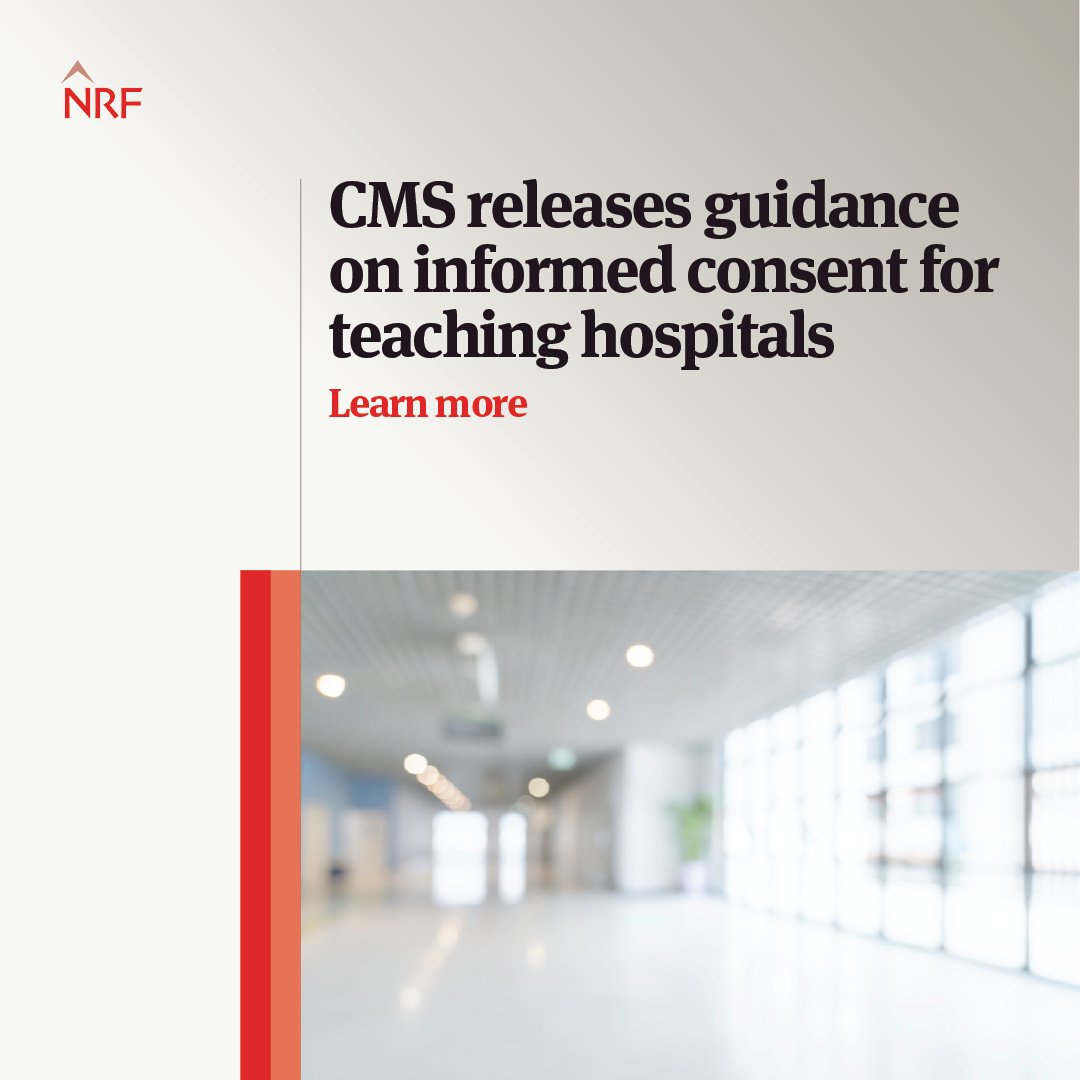 Yvonne Puig and Jeff Wurzburg provide an overview of the recent CMS guidance related to teaching hospitals obtaining informed consent in sensitive procedures or tasks. ow.ly/ZypM50R9o1q