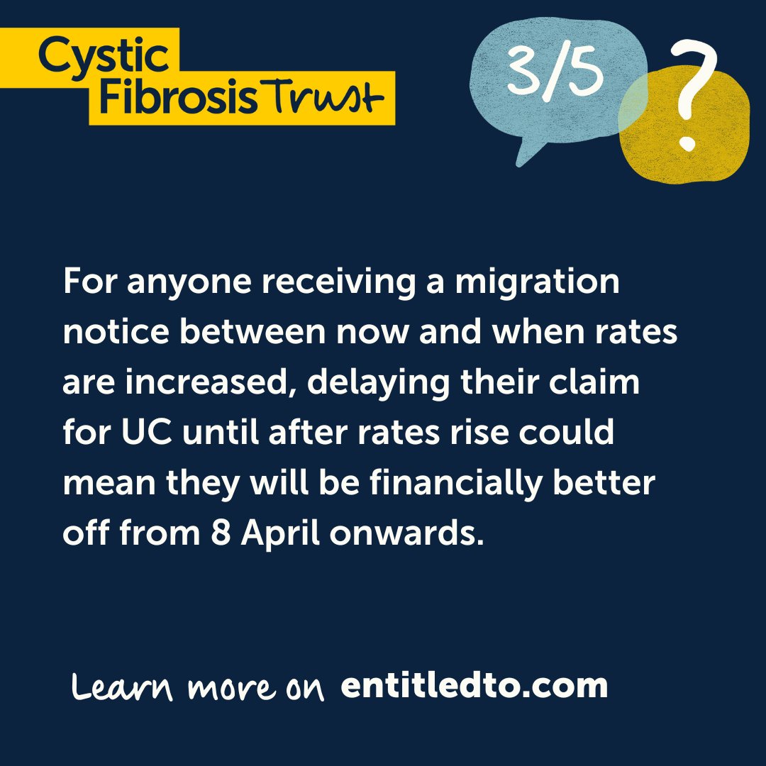 Have you heard about Managed Migration to #UniversalCredit? ❗If the deadline on your Migration Notice is after 8 April, you may want to delay your claim for Universal Credit until after this date when benefits rates are due to rise. Find out more: ➡️ ow.ly/H8Wb50R9oOn