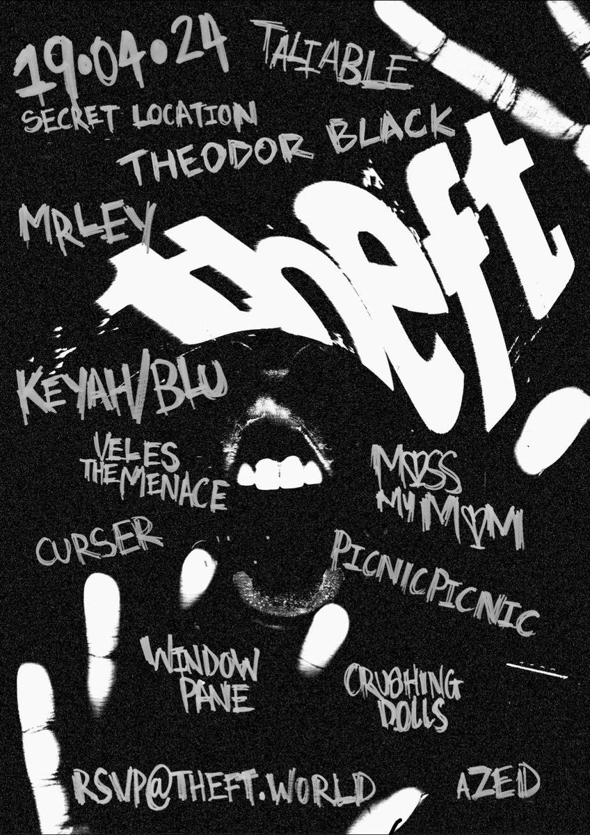 Wallworkuk's tweet photo. Save the date!! 

Friday 19.04.24 

THEFT Warehouse Party

Free Entry - rsvp @ https://t.co/5dCCurL5CF 

@keyahblu @taliable @mrley__  &amp; more!! https://t.co/R1jbfwgGLu