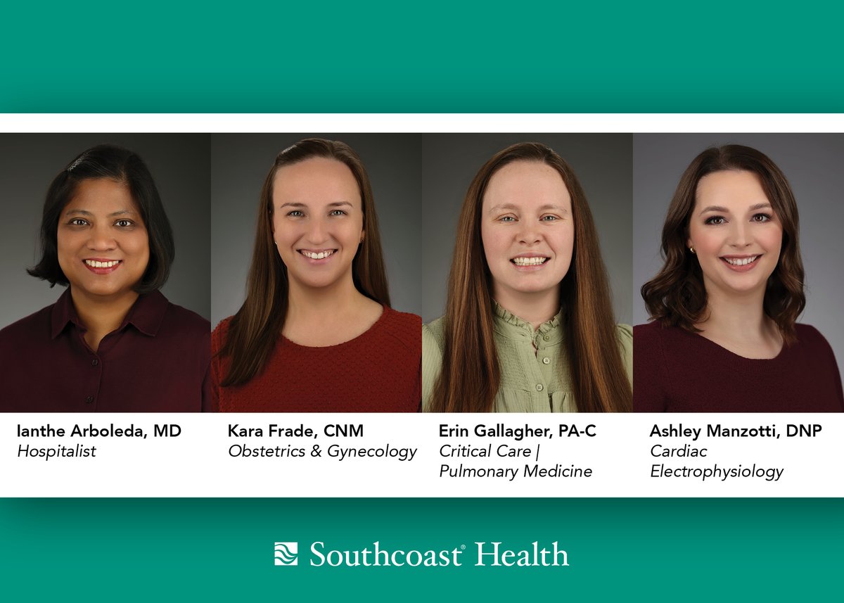 With our commitment of delivering More than medicine at the forefront of everything we do, we’re delighted to welcome four new providers to Southcoast Health. Please join us in welcoming them & celebrating their commitment to high quality care! southcoast.org/april-2024-pro…