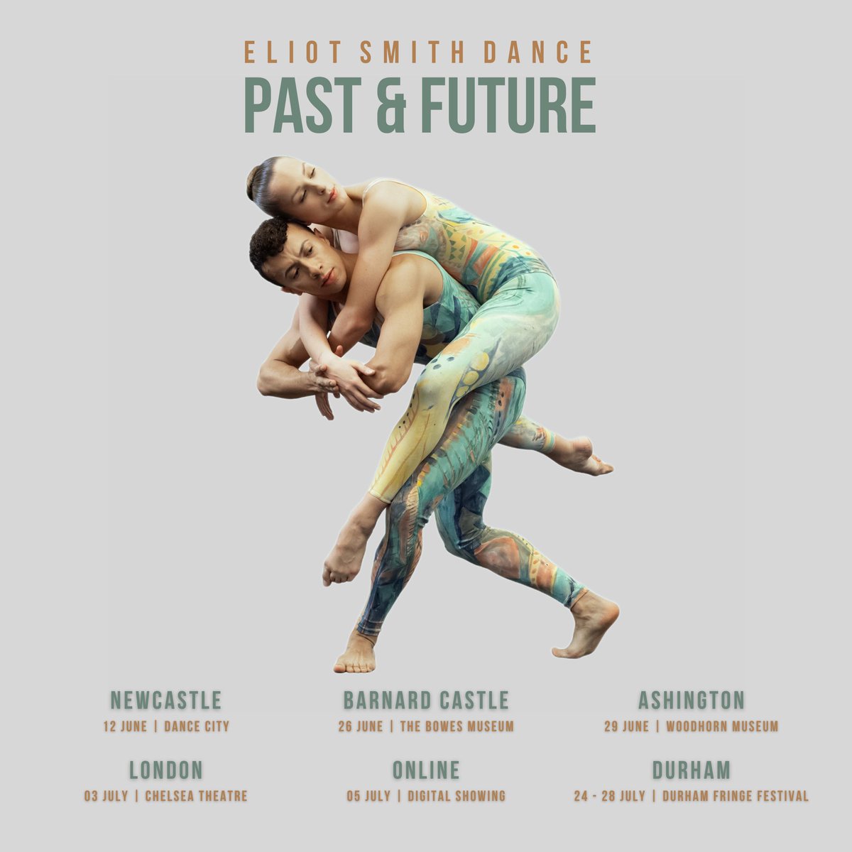 We’re OVERJOYED to announce more performances for our upcoming season, “PAST & FUTURE” 🩵 @dancecity 12 June @TheBowesMuseum 26 June @Woodhorn 29 June @ChelseaTheatre 03 July Online 05 July @durhamfringe 24-28 July Tickets are now available at: eliotsmithdance.com/pastandfuture