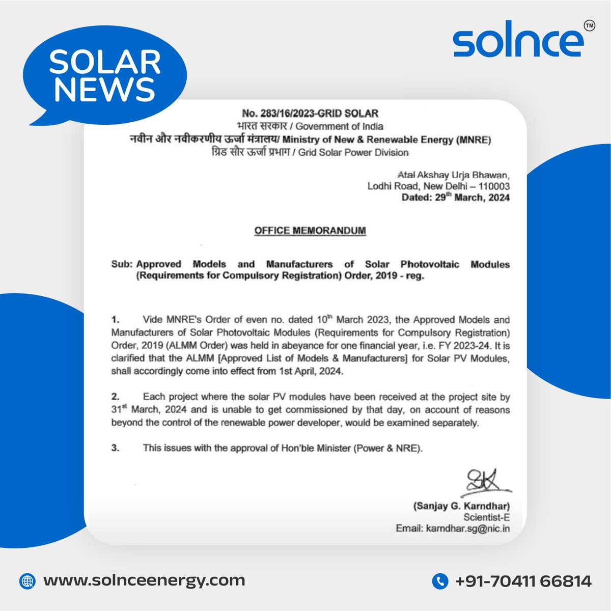 Important Solar Update:

It's time to witness a revolutionary leap into a brighter and more sustainable future!
.
.

#MNRE #solarpower #solarpanel #renewableenergy #solarenergy #subsidy #government #financetips #solarsolutions #PMSuryaGharYojana #HarGharSolar #india #news #Solnce