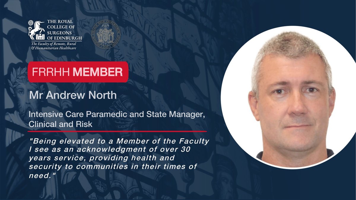 Meet new Member, Andrew North, an Intensive Care Paramedic and State Manager. His experience includes deploying and setting an emergency medical response service and primary health clinic in a remote town in NSW Australia. Read more: bit.ly/3TMFwNa #FRRHHMember