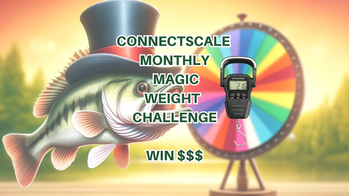 ConnectScale's tweet image. New challenge now available in the app.   Weigh and log your catches.  Match the magic number and win $$$.  Registration available in the app.  #connectscale #bassfishing