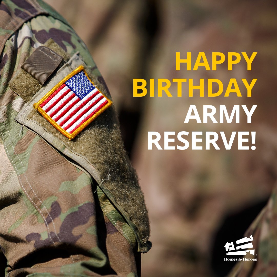 Happy Birthday Army Reserve!!
#usa #usarmy #USArmyReserves #usarmyreservecommand #armyreserve #armyreserves #armyreservebirthday #USArmyHistory #usarmysoldier #homesforheroes #HomesForHeroesAffiliate #usarmyveterans #armyreserves #UnitedStates #UnitedStatesArmy