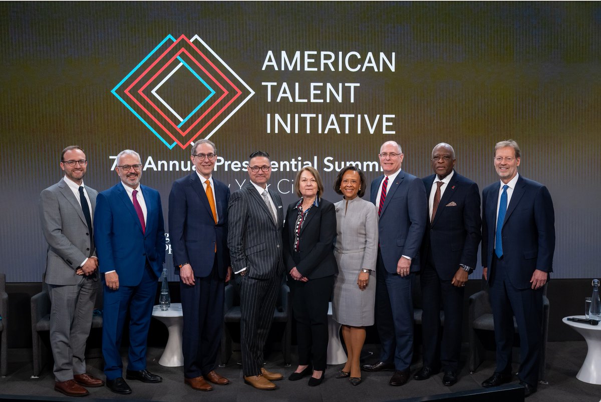 Reflecting on an impactful week convening college presidents at the ATI summit, reaffirming our commitment to attract, enroll, and graduate more lower- and moderate-income students. Grateful to @MikeBloomberg & @BloombergDotOrg for their support. americantalentinitiative.org