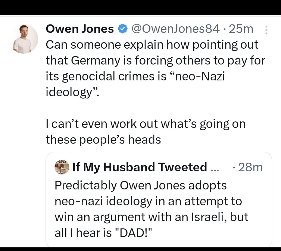 Owen Jones does not know what’s going on in other people’s heads. But we know what’s going on in Owen Jones’ head