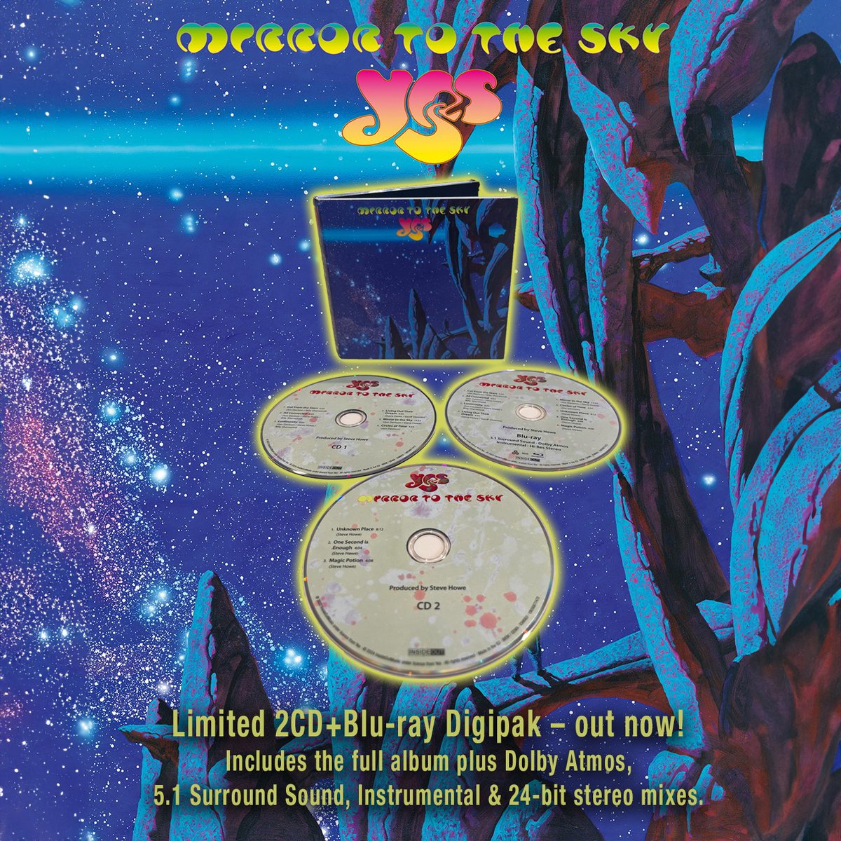 MIRROR TO THE SKY Limited Edition 2CD+Blu-ray Digipak OUT NOW! Order here: yes-band.lnk.to/MirrorToTheSky… Including the full album in Dolby Atmos, 5.1 Surround Sound, Instrumental & 24-bit Stereo mixes, and 20-page booklet!