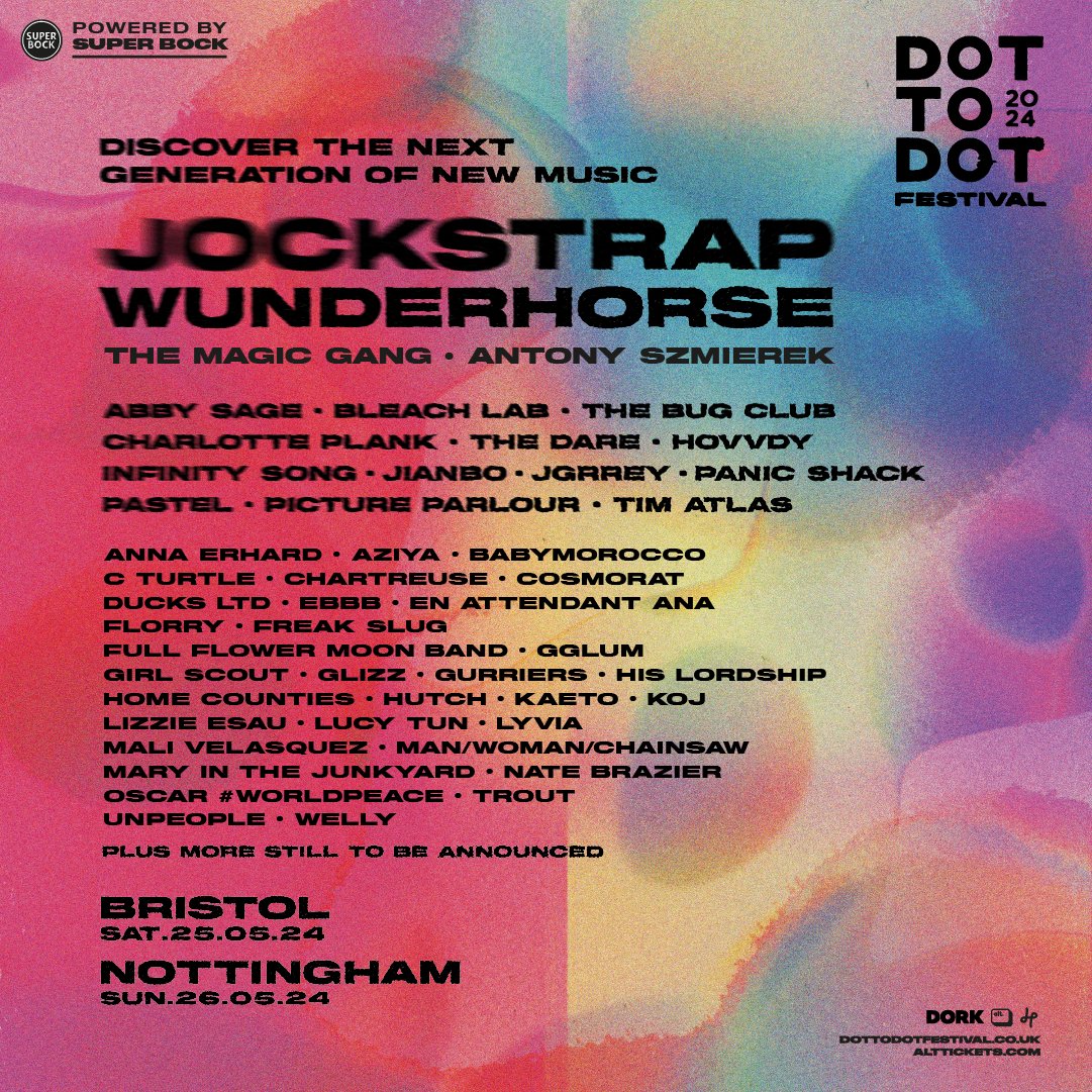 50 DAYS TO GO 🤯 D2D 2024 is just around the corner & we can't wait to be back in Bristol and Nottingham with incredible sets to come from @jockstrap_music, @wunderhorse_, @themagicgang, @antonyszmierek & SO MANY MORE ⚡️ Grab your tickets NOW here: tinyurl.com/ycs9m5pb