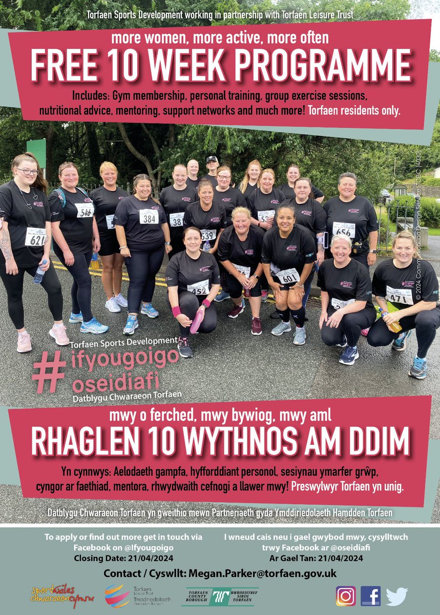 Applications are now OPEN for the next #ifyougoigo 10 week programme!! 🙌 To apply for the FREE #ifyougoigo 10 week health & fitness programme please click on this link 👇 torfaen.gov.uk/en/LeisurePark… Take the first step in your health & fitness journey and apply today 💪