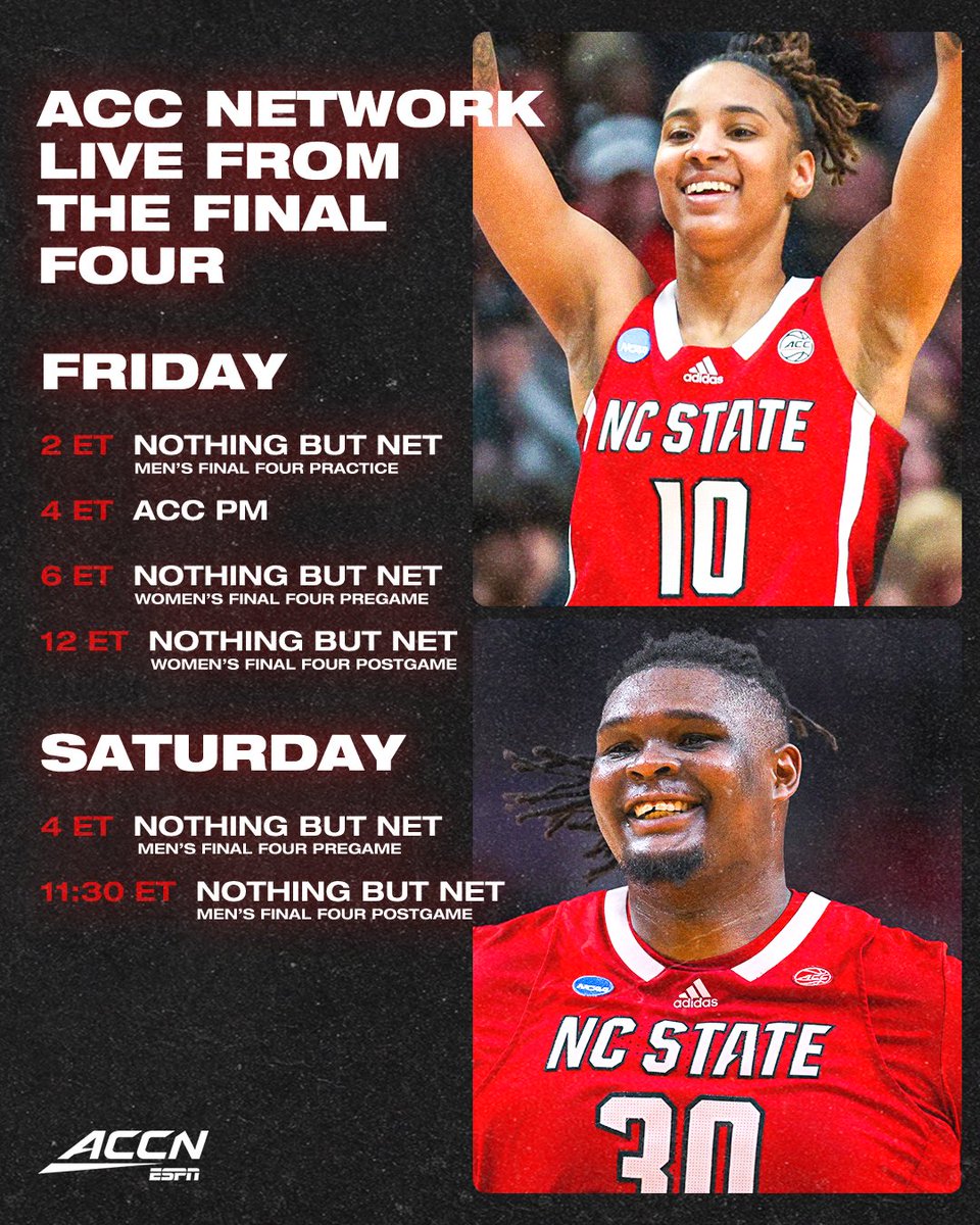 🐺NC STATE FANS 🗣️ We’re LIVE from Cleveland and Phoenix TODAY. For those of you in town for the #WFinalFour, visit us inside Tower City for our show at 6p.