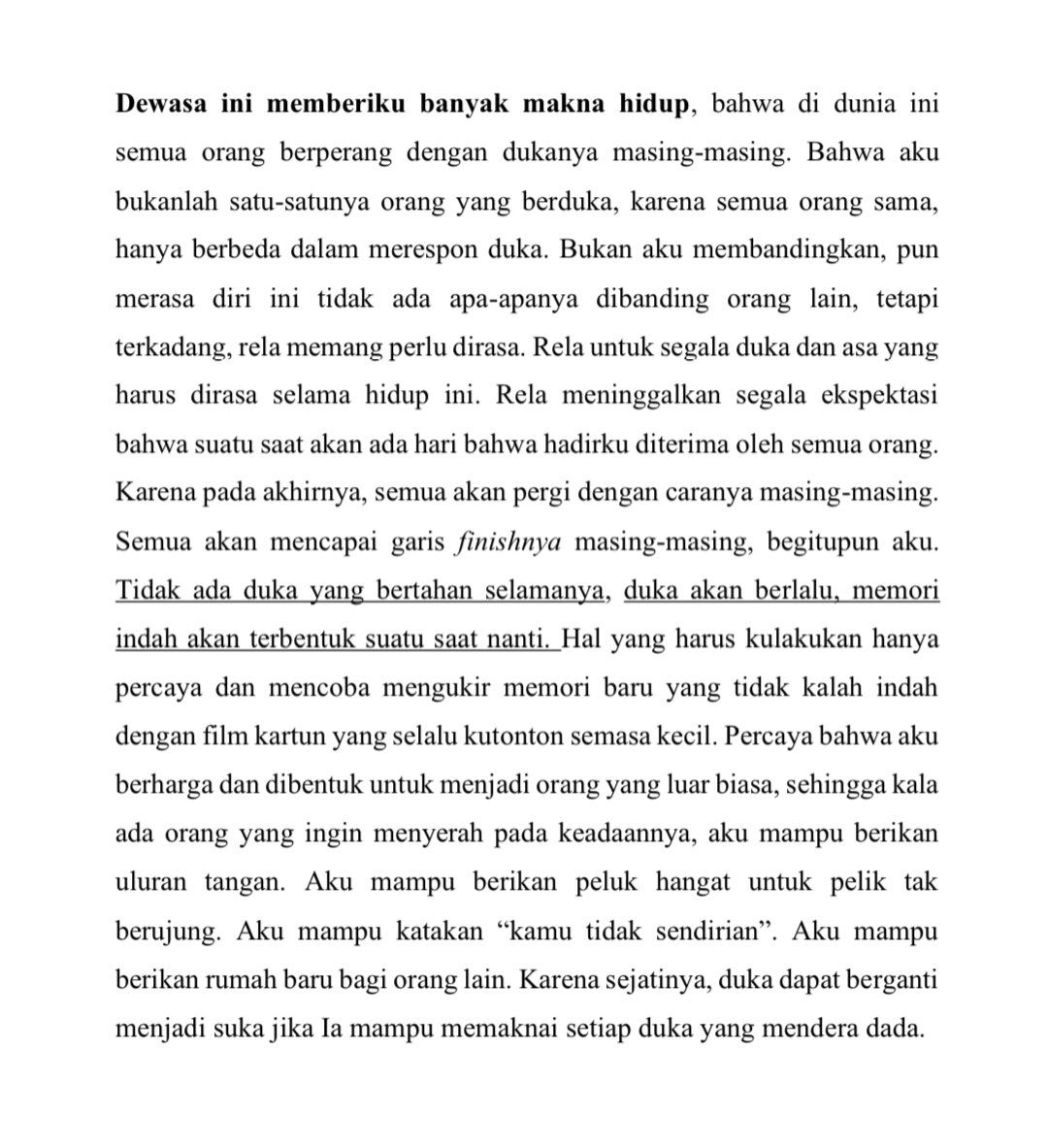 jakraptrv's tweet photo. #WriteInApril; challenge by @bubblatea
🫧📂— “Bertumbuh dewasa setidaknya memberiku pemahaman bahwa aku adalah milik diriku sendiri.”
day one. https://t.co/z0Cs3jNi3w