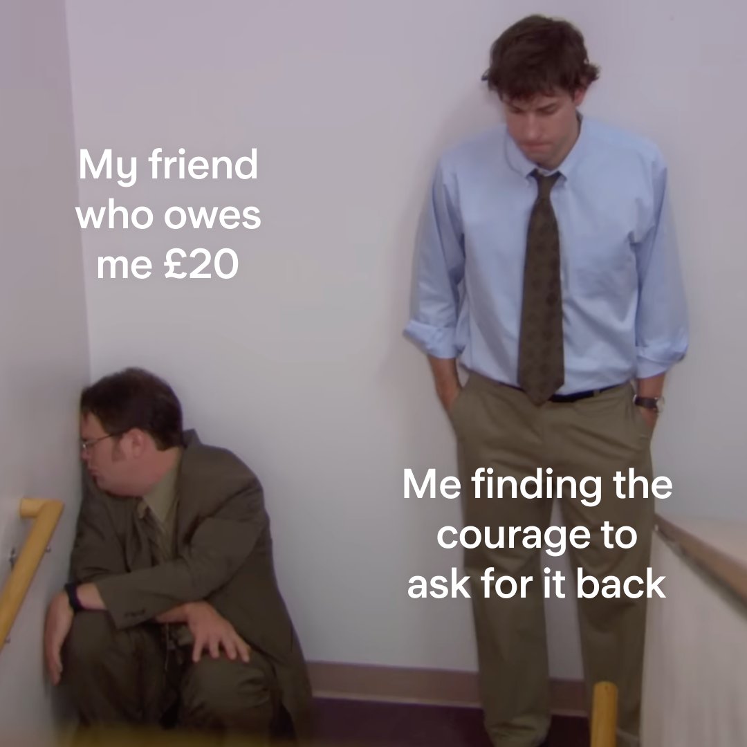 The awkward moment when… 😬 We know the feeling. When someone owes you money, it can be difficult to ask for it back. Our Settle Up feature helps you do just that with a few taps and a single link. To find out more about Settle Up, click the link below. spkl.io/601640AKm