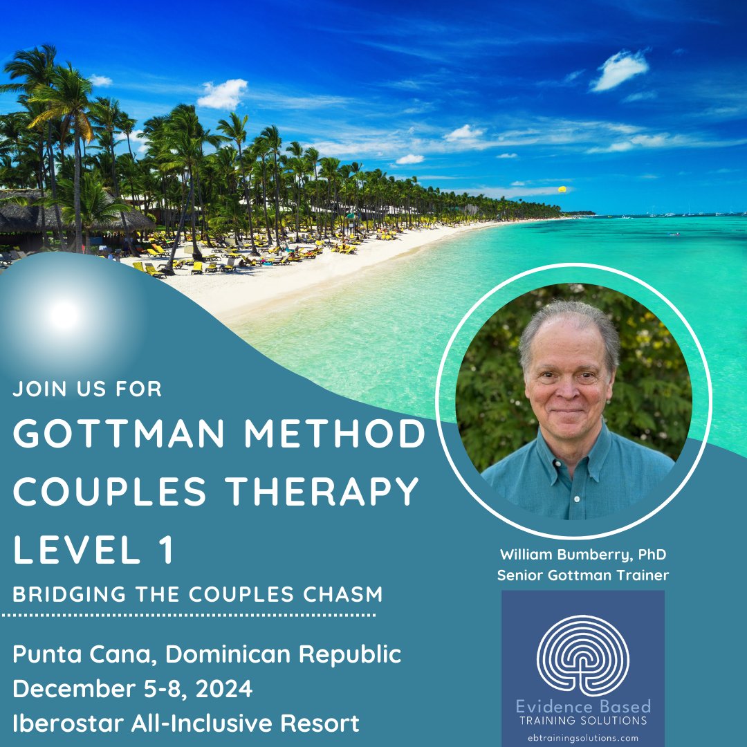 Therapists, you don't want to miss this! Whether you see couples as a small part of your practice, the majority, or even see individuals who are in relationships, enhance your practice with the Gottman Method Couples Therapy Level 1 Training!