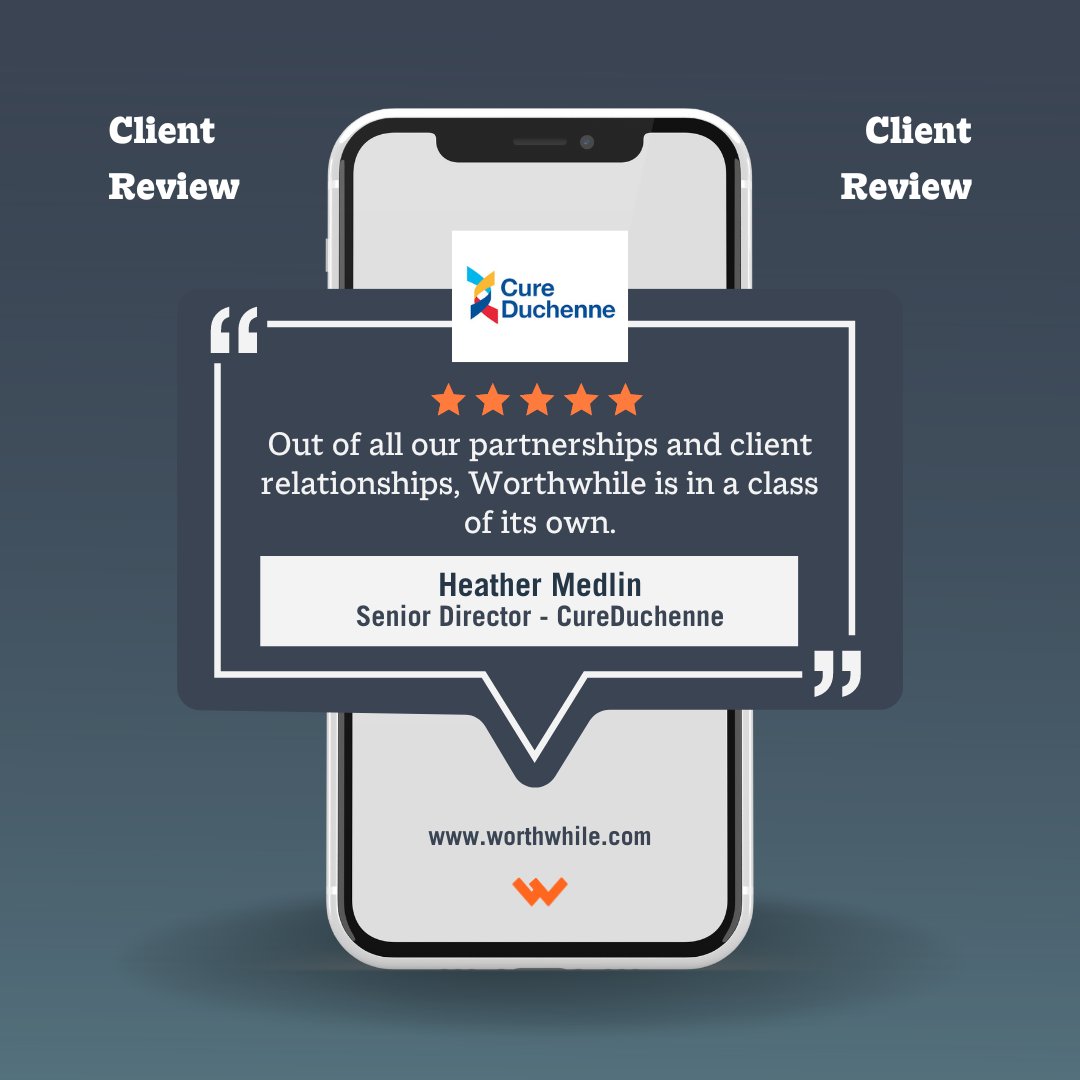 At Worthwhile, our mission is to make a tangible impact through technology, and it’s partnerships like the one we have with CureDuchenne that truly embody this mission. 👏