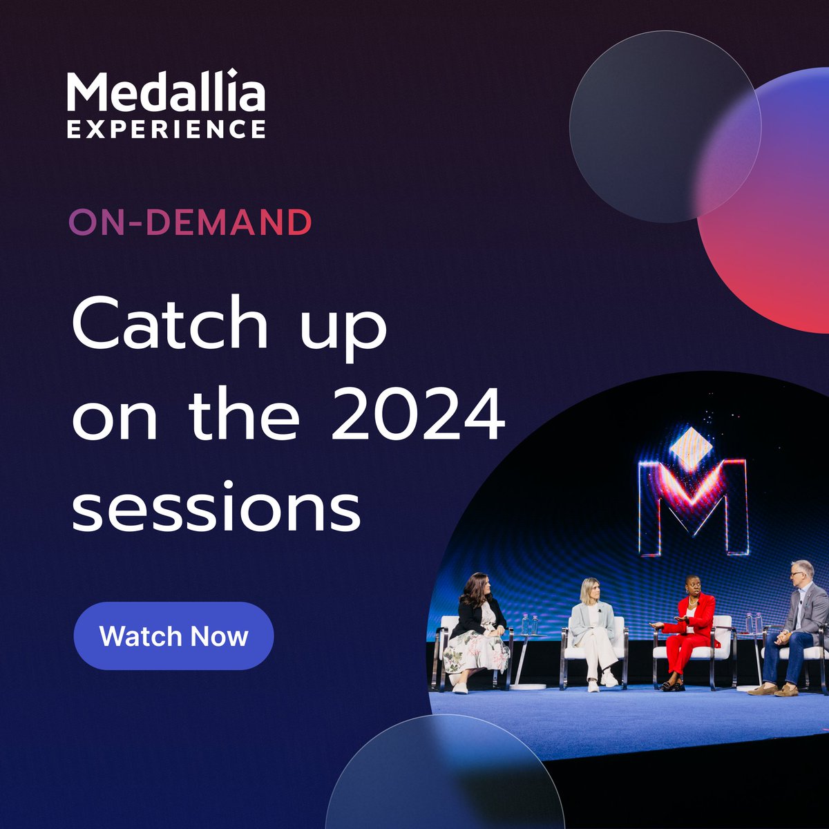 Couldn’t make it to Vegas for #MedalliaEXP? Catch all the action with the breakout sessions now available on #EXPNow! Dive into insights from top experts and industry leaders. 🍿 Watch now: bit.ly/49Q3Vqs