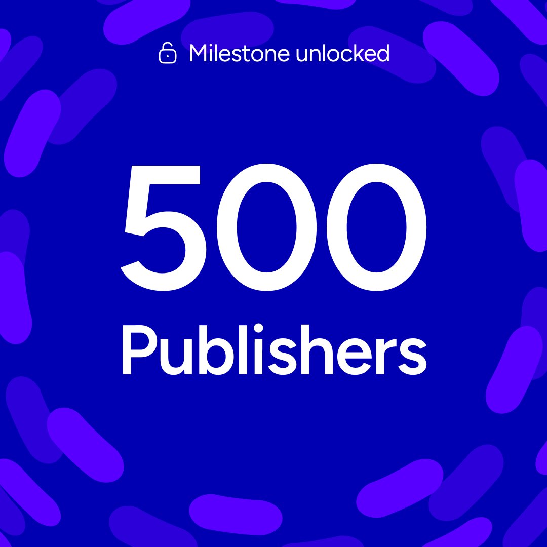 Hey Hydro fam! 👋 We're super excited to announce that we've hit the milestone of 500 publishers onboarded onto Hydro in around 20 days 🙏 Around 20-25 new publishers are being onboarded daily and it’s growing exponentially. We’re seeing major interest from the industry right…