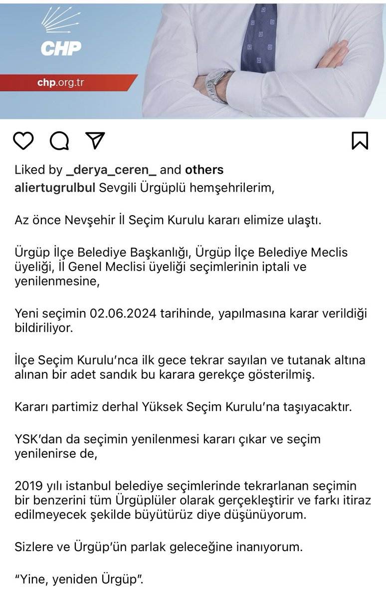 Ürgüp’te de seçimler iptal ettirildi. Neden? 
İşin içinde hesaplar var. Bu sefer, gelen haberlere göre, AKP MHP’nin adayını destekleyecek.