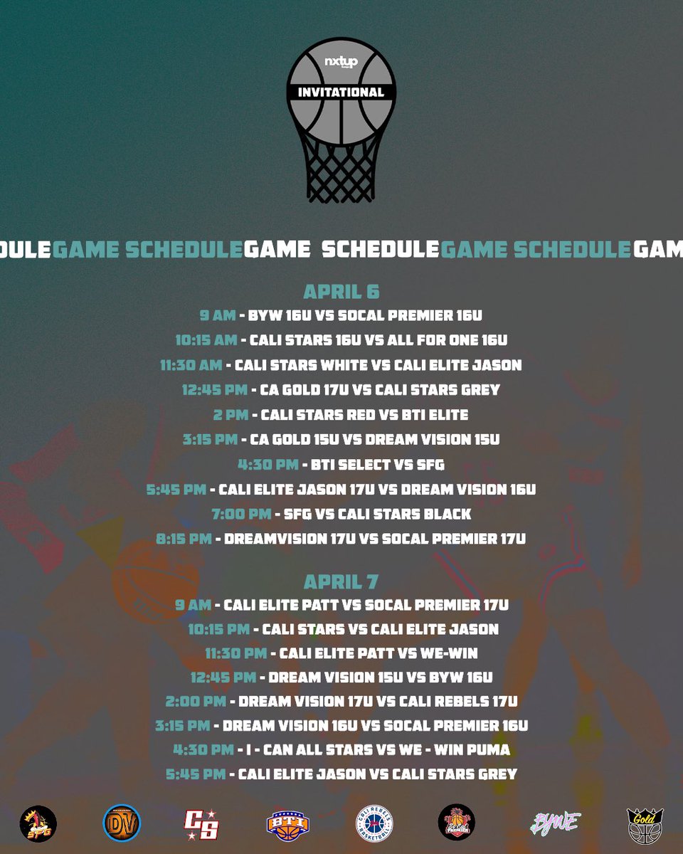 Proud to announce the NXTUP Invitational, the EYBL, 3SSB and EHA circuits, along with some of the best independent programs in the Country will be featured tomorrow at Pasadena HS! @FrankieBur @JuliusVElite0 @RonMFlores @Ballislife @overtime