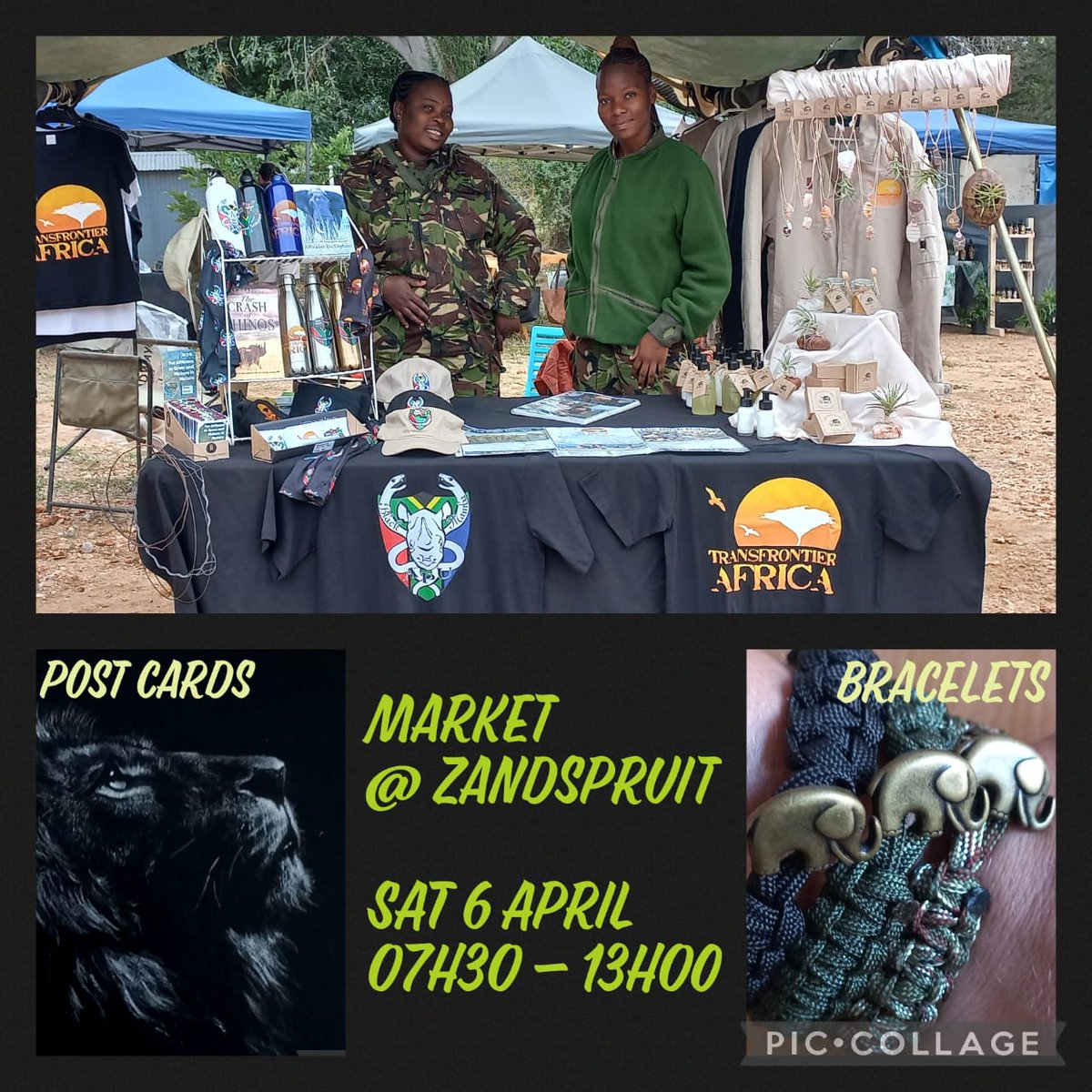 Join us at Farmers Market tomorrow! Day: 6 April 2024 (Saturday) Place: Zandspruit Estate Time: 07:30 - 13:00 By the way, we have got something new for you this time. Stunning Big 5 (and not only) artworks and brand new elephantastic bracelets! See you tomorrow.