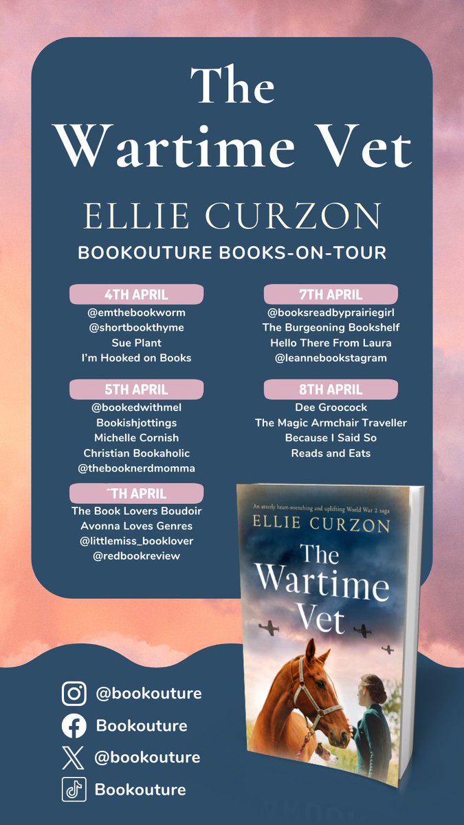 I was completely charmed by @EllieCurzon's #TheWartimeVet published by @bookouture. Read the @BookishJottings review here: bookishjottings.com/2024/04/05/the… #HistoricalFiction #Sagas #Romance