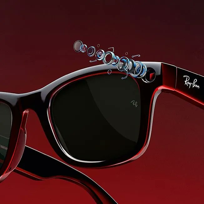 valdesignco's tweet photo. I'm thrilled! 
RayBan's Meta Wayfarer is making waves in the smart wearables world. 

The in-built cameras and smart features allow to store video/images and livestream to social media. 

How cool is that?!
Who knows, maybe it's the next big trend of 2025! https://t.co/1Z0tBm6rHM